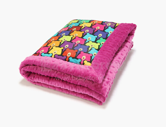 La Millou Art. 83421 Infart Blanket Jelly Bears Raspberry Augstākās kvalitātes divpusēja sedziņa (65x75 cm) 