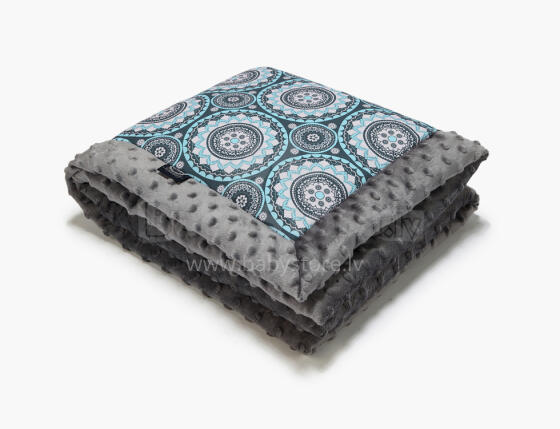 La Millou Art. 83424 Infart Blanket Mosaic Grey Augstākās kvalitātes divpusēja sedziņa (65x75 cm) 