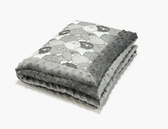 La Millou Art. 83428 Infart Blanket Graphite Sheep Family Grey Augstākās kvalitātes divpusēja sedziņa (65x75 cm) 