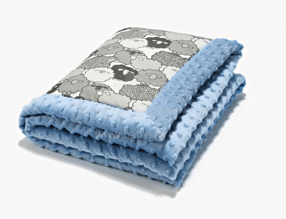 La Millou Art. 83429 Infart Blanket Graphite Sheep Family Sky Augstākās kvalitātes divpusēja sedziņa (65x75 cm) 