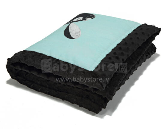La Millou Art. 83433 Infart Blanket Follow Me Black Augstākās kvalitātes divpusēja sedziņa (65x75 cm) 