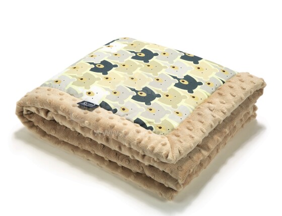„La Millou“ menas. 83448 „Infart“ antklodė „Pure Bears“ Latte Premium dvipusė antklodė (65x75 cm)