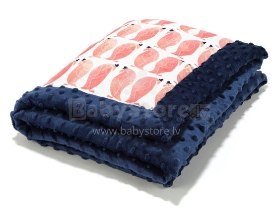 La Millou Art. 83450 Infart Blanket Penguin Pepe Navy Augstākās kvalitātes divpusēja sedziņa (65x75 cm) 