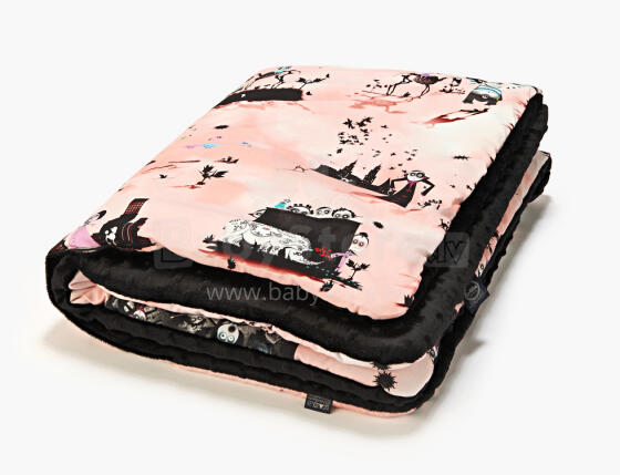 La Millou Art. 83453 Toddler Blanket Creepy Lou Rose Black Augstākās kvalitātes divpusēja sedziņa (80x100 cm) 