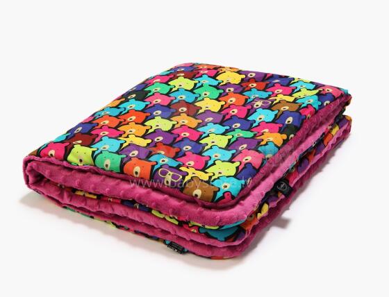 La Millou Art. 83457 Toddler Blanket Jelly Bears Raspberry Высококачественное детское двустороннее одеяло от Дизайнера Ла Миллоу (80x100 см)