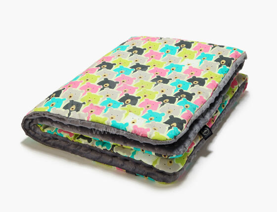 La Millou Art. 83462 Toddler Blanket Polar Bears Grey Augstākās kvalitātes divpusēja sedziņa (80x100 cm) 