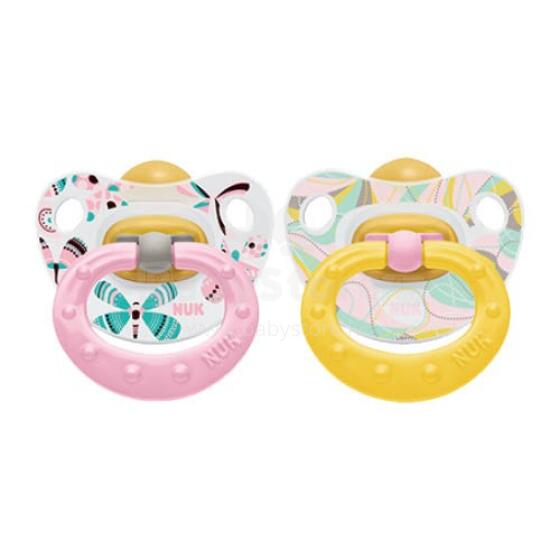 Nuk Happy Kids Art.SB64 Lateksa ortodontiskais māneklis 2gb ( 0-6 mēn)