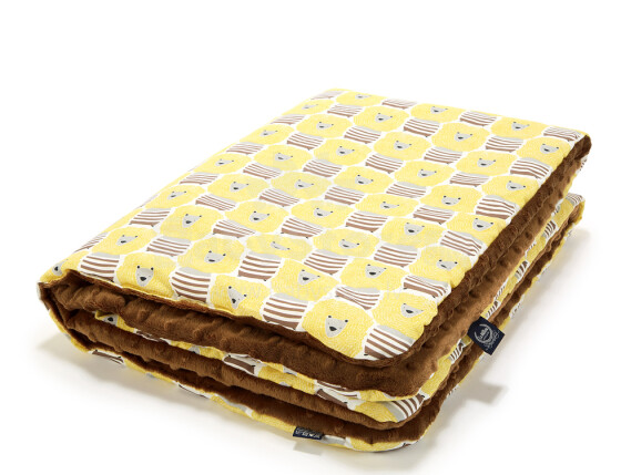 „La Millou“ menas. 83521 Ikimokyklinio amžiaus antklodė „Lion Lion Caramel Premium“ dvipusė antklodė (110x140 cm)
