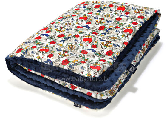 La Millou Art. 83522 Preschooler's Blanket Bright Tattoo Marine Club Navy