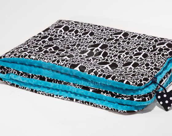 La Millou Art. 83534 Preschooler's Blanket Peace&Black Высококачественное детское двустороннее одеяло (110x140 см)