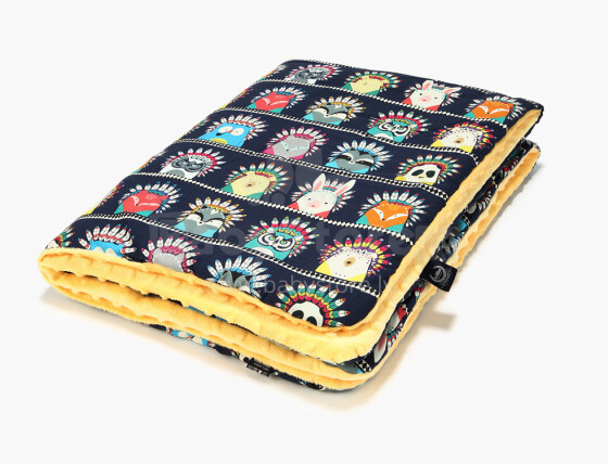 La Millou Art. 83542 Preschooler's Blanket Indian Zoo Sunshine Высококачественное детское двустороннее одеяло от Дизайнера Ла Миллоу (110x140 см)
