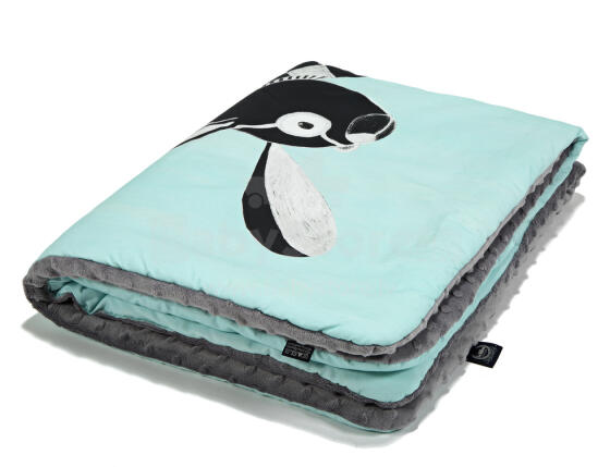 La Millou Art. 83543 Preschooler's Blanket Follow Me Grey Augstākās kvalitātes divpusēja sedziņa (110x140 cm) 