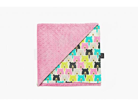 La Millou Art. 83545 Light Blanket M Polar Bears Dusty Rose Высококачественное детское двустороннее легкое одеяло (80x100 см)