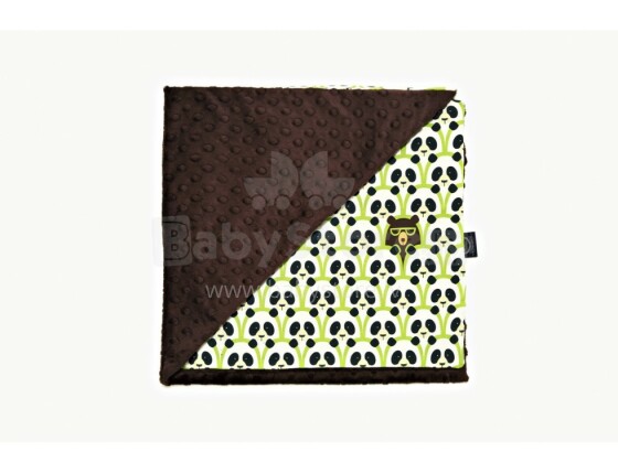 „La Millou“ menas. 83551 Lengva antklodė M Panda Gang Chocolate Premium lengvoji dvipusė antklodė (80x100 cm)