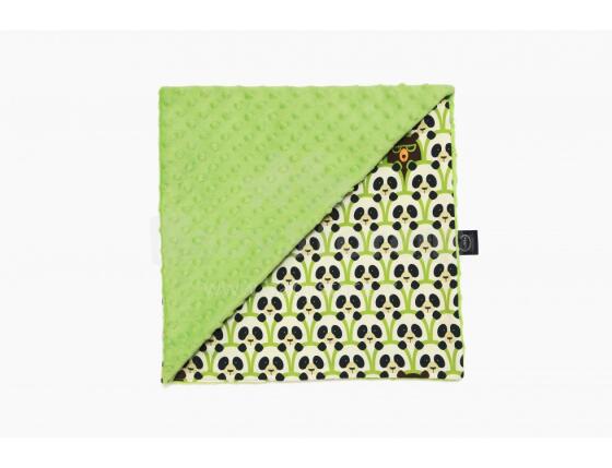 La Millou Art. 83557 Light Blanket M Panda Gang Green Augstākās kvalitātes viegla divpusēja sedziņa (80x100 cm) 