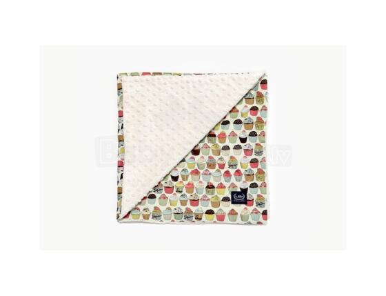 La Millou Art. 83558 Light Blanket M Cupcakes Ecru Высококачественное детское двустороннее легкое одеяло (80x100 см)
