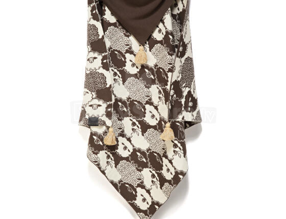 La Millou Art. 83600 Cotton Tender Blanket Latte Sheep Высококачественное детское двустороннее одеяло с капюшоном (80x80 см)