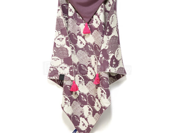 La Millou Art. 83601 Cotton Tender Blanket Pinky Lawender Sheep Limitted Edition Высококачественное детское двустороннее одеяло с капюшоном (80x80 см)