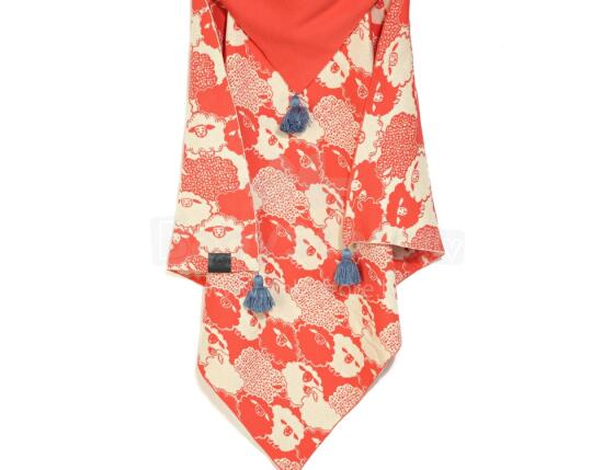 La Millou Art. 83605 Cotton Tender Blanket Juicy Sheep Высококачественное детское двустороннее одеяло с капюшоном (80x80 см)