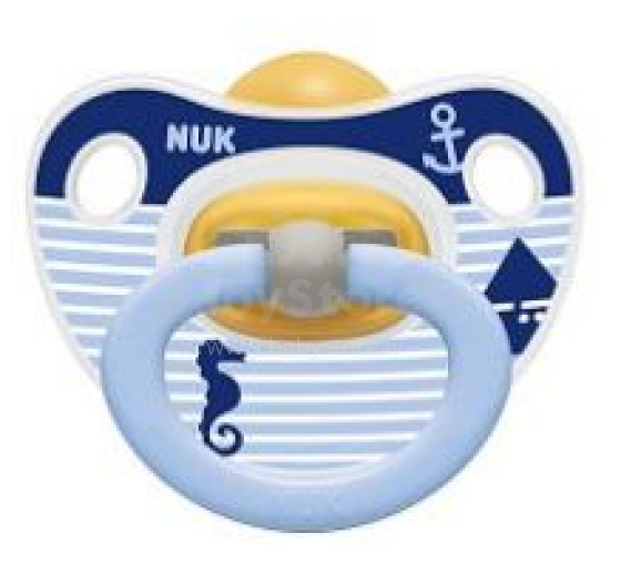 Nuk Happy Kids Art.SB70 Lateksa ortodontiskais māneklis 1 gb. (0-6 mēn. )