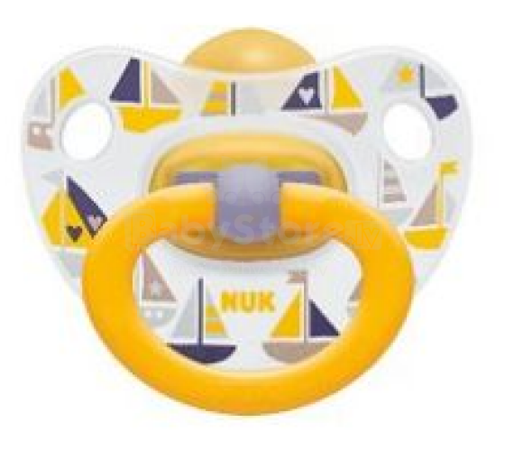 Nuk Happy Kids Art.SB70 Lateksa ortodontiskais māneklis 1 gb. (0-6 mēn. )