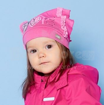 Lenne '16 Art.16270/127 Iren Детская хлопковая шапка/платочек для девочек на завязочках (Размеры: 48-52 см)