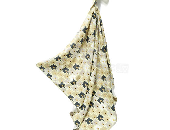 La Millou Art. 83934 Bamboo Wrap Me Up Blanket Pure Bears Augstākās kvalitātes sedziņa no bambusa ar kapuci (120x100 cm) 