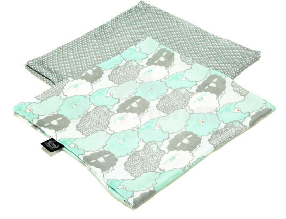 La Millou Art. 83950 Bamboo Muslin 2 Pack Mint Sheep Family&Minty Dots Высококачественная муслиновая пелёнка из бамбука, 2 шт. (70x70 см)