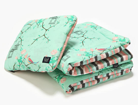 La Millou By Magdalena Rozczka Art. 84012 Bedclouthes S Maggie Rose Mint&Strips Augstākās kvalitātes sedziņa un spilvens