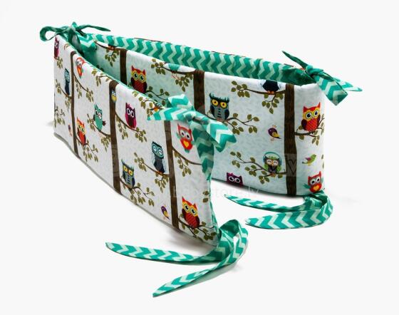 La Millou By Anna Mucha Art. 84070 Bed Bumper Owl Radio&Mint Rickrack Augstākās kvalitātes gultas apmale (70x70x70 cm)