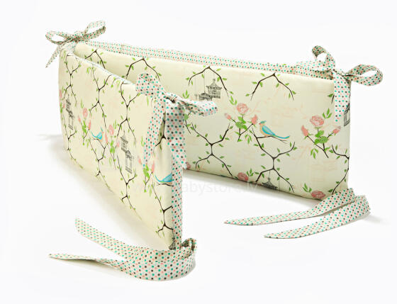 La Millou By Magdalena Rozczka Art. 84075 Bed Bumper Maggie Rose Vanilla&Dots Высококачественный бортик-охранка (70x70x70 см)