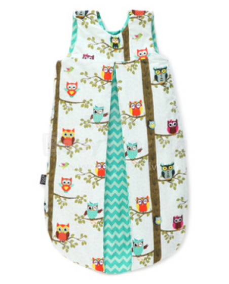La Millou By Anna Mucha Art. 84082 Sleeping Bag S Owl Radio&Mint Rick Rack Bērnu guļammaiss ar rāvējslēdzēju