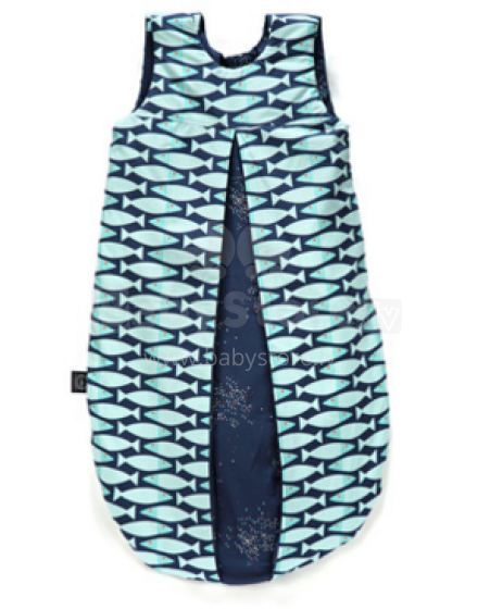 La Millou Art. 84084 Sleeping Bag S Fish&Confetti Navy Детский спальный мешок с застежкой на молнии