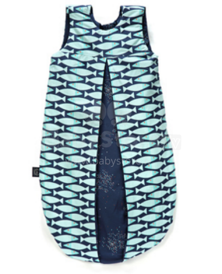 La Millou Art. 84099 Sleeping Bag M Fish&Confetti Navy Bērnu guļammaiss ar rāvējslēdzēju