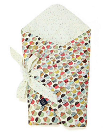 La Millou Art. 84140 Baby Horn Cupcakes&Sweet Drops Ciets mazuļu konvertiņš (75x75 cm)