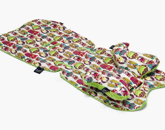 La Millou Art. 84231 Stroller Pad Wild Owls&Green Mīksts ieliktnis ratiņiem