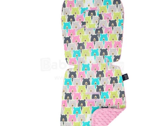La Millou Art. 84234 Stroller Pad Polar Bears&Dusty Rose Mīksts ieliktnis ratiņiem