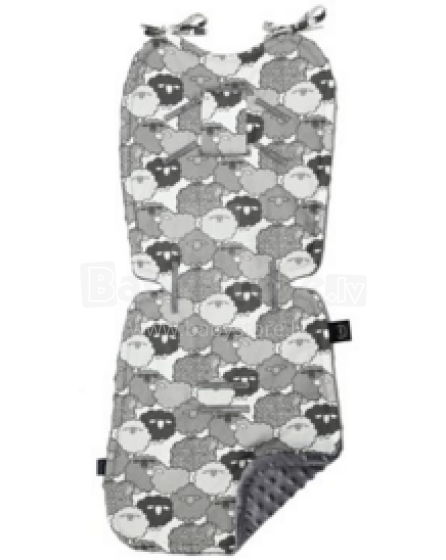La Millou Art. 84240 Stroller Pad Graphite Sheep Family&Grey Mīksts ieliktnis ratiņiem