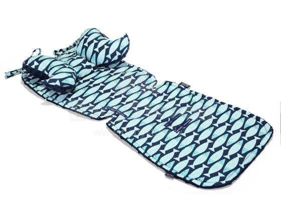 La Millou Art. 84261 Stroller Pad Fish&Navy Mīksts ieliktnis ratiņiem