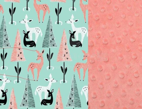 La Millou Art. 84264 Stroller Pad Mint Bambi&Coral Мягкий вкладыш для коляски