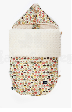 La Millou Art. 84269 Stroller Bag S Cupcakes&Ecru Теплый спальный мешок
