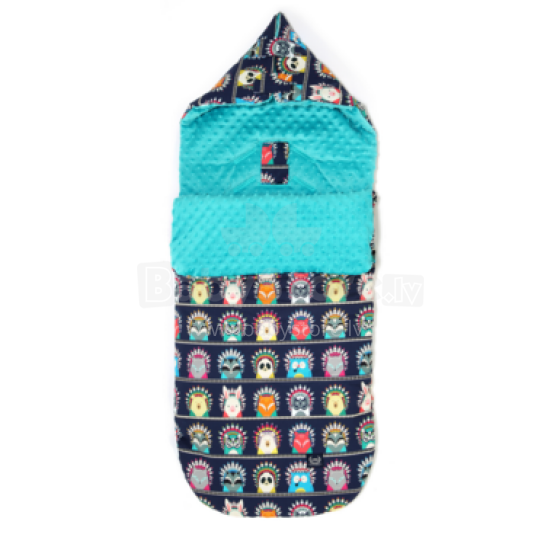 La Millou Art. 84279 Stroller Bag M Indian Zoo&Teal Guļammaiss ratiem