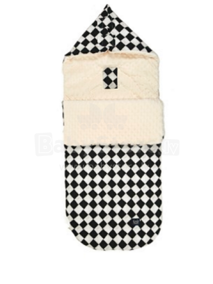 La Millou Art. 84280 Stroller Bag M Follow Me Chessboard&Ecru Теплый спальный мешок