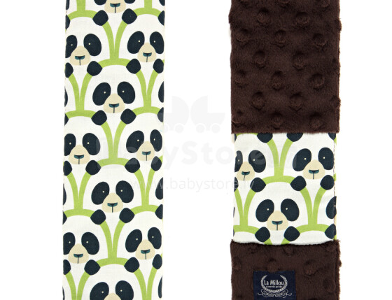 La Millou Art. 84271 Seatbelt Cover Panda Gang&Chocolate Мягкая накладка на ремень безопасности