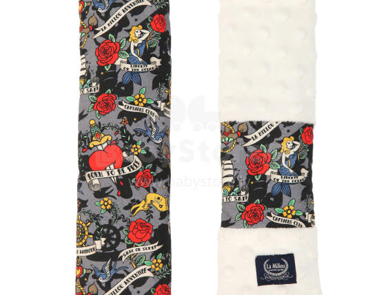 La Millou Art. 84311 Seatbelt Cover Grey Tatoo Marine Club&Ecru Drošības jostas apvalki