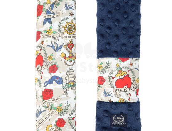 La Millou Art. 84312 Seatbelt Cover Bright Tatoo Marine Club&Navy Drošības jostas apvalki