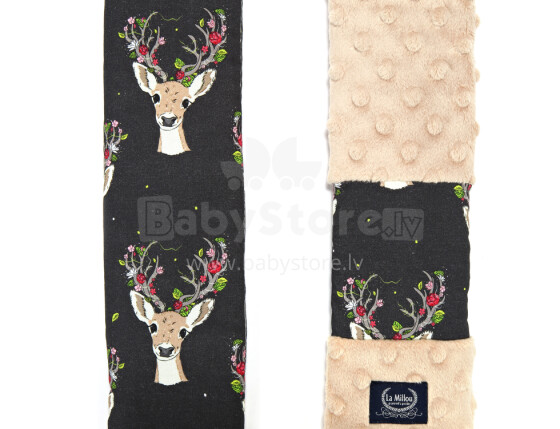 La Millou By Katarzyna Zielinska Art. 84327 Seatbelt Cover Oh My Deer&Latte Мягкая накладка на ремень безопасности