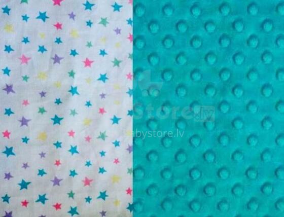 La Millou Art. 84328 Seatbelt Cover Rainbow Stars&Teal Мягкая накладка на ремень безопасности