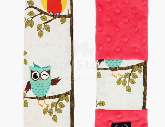 La Millou By Anna Mucha Art. 84336 Seatbelt Cover Owl Wild&Watermelon Drošības jostas apvalki