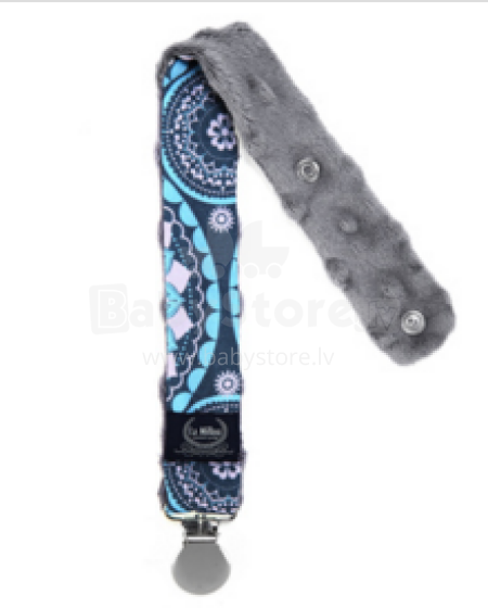 La Millou Art. 84424 Pacifier Hander Mosaic&Grey Klipsis knupītim